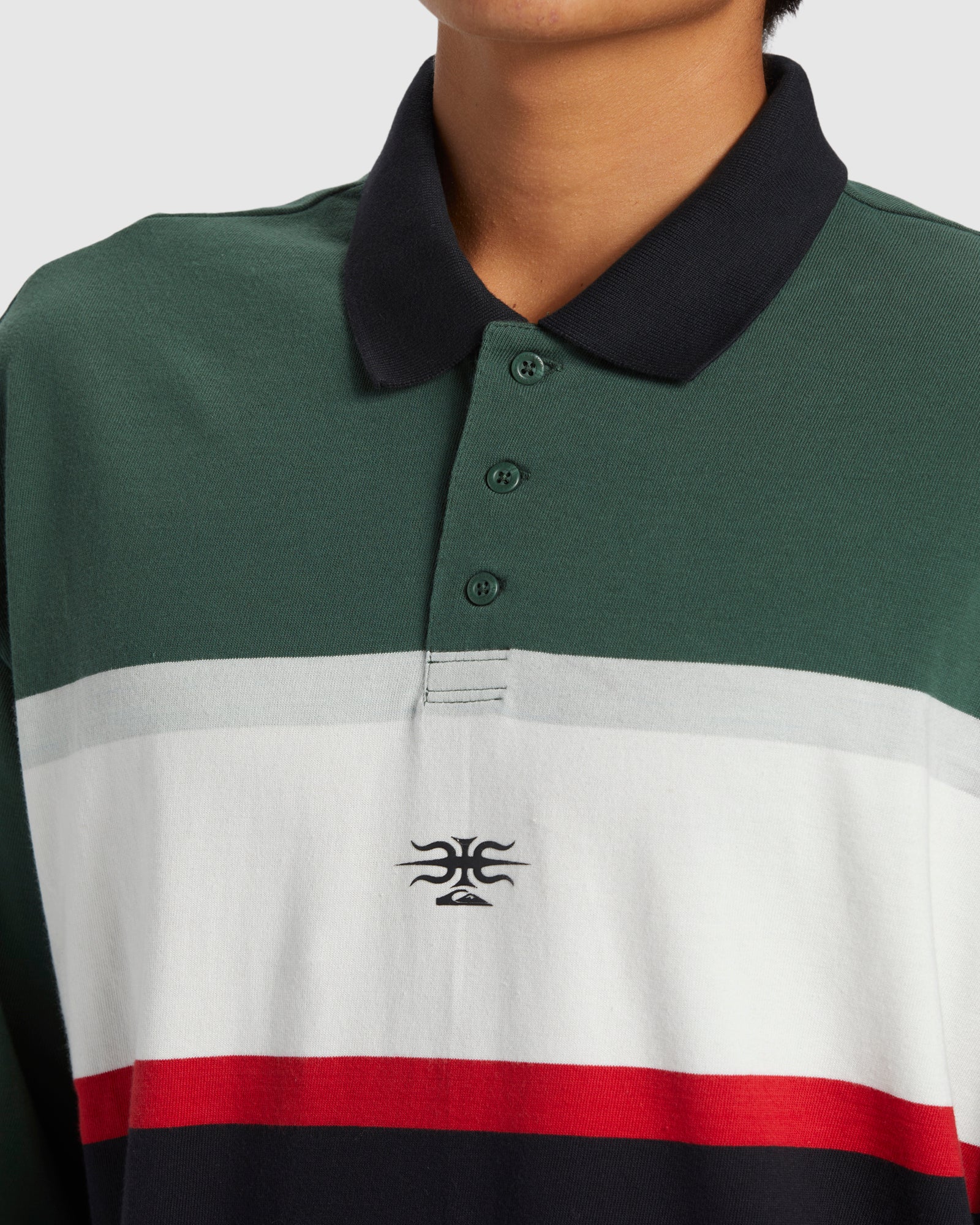 Mens Mercury Rugby Long Sleeve Polo Shirt