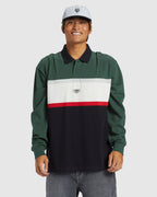 Mens Mercury Rugby Long Sleeve Polo Shirt