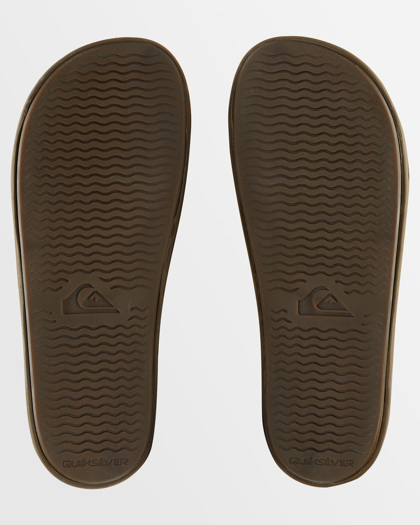 Mens Rivi Leather Double Adjust Slides