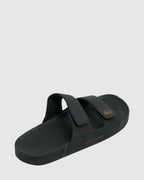 Mens Rivi Leather Double Adjust Slides