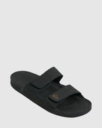 Mens Rivi Leather Double Adjust Slides