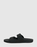 Mens Rivi Leather Double Adjust Slides