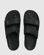 Mens Rivi Leather Double Adjust Slides