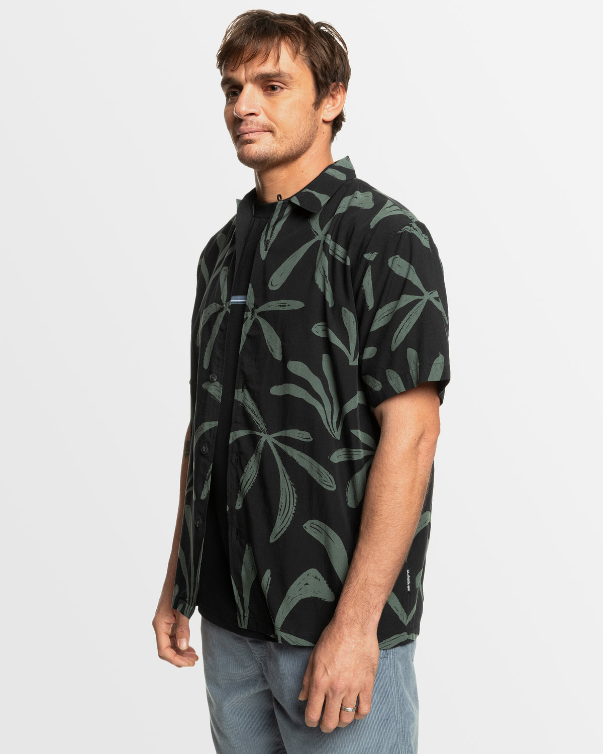 Mens Abstract Island Short Sleeve Shirt