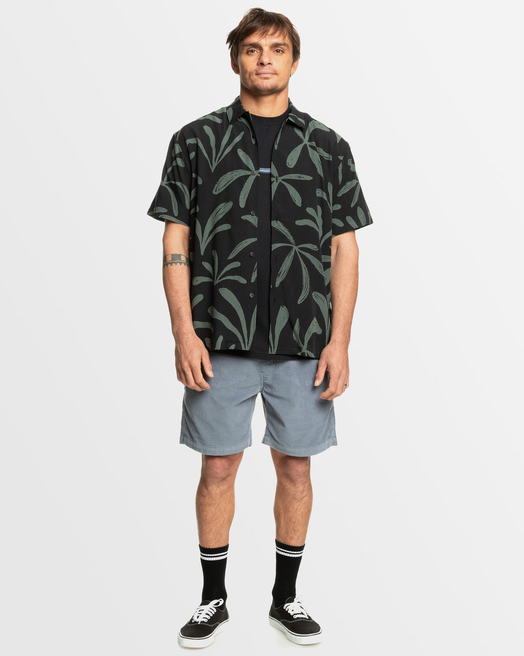 Mens Abstract Island Short Sleeve Shirt