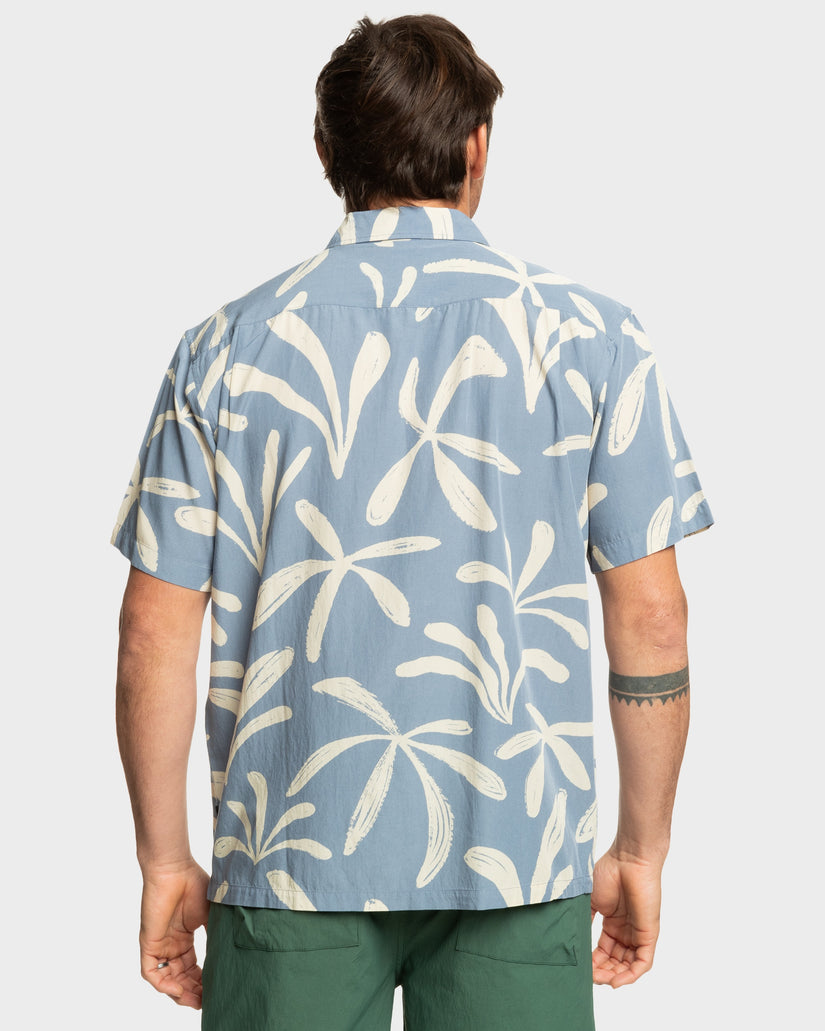 Mens Abstract Island Short Sleeve Shirt