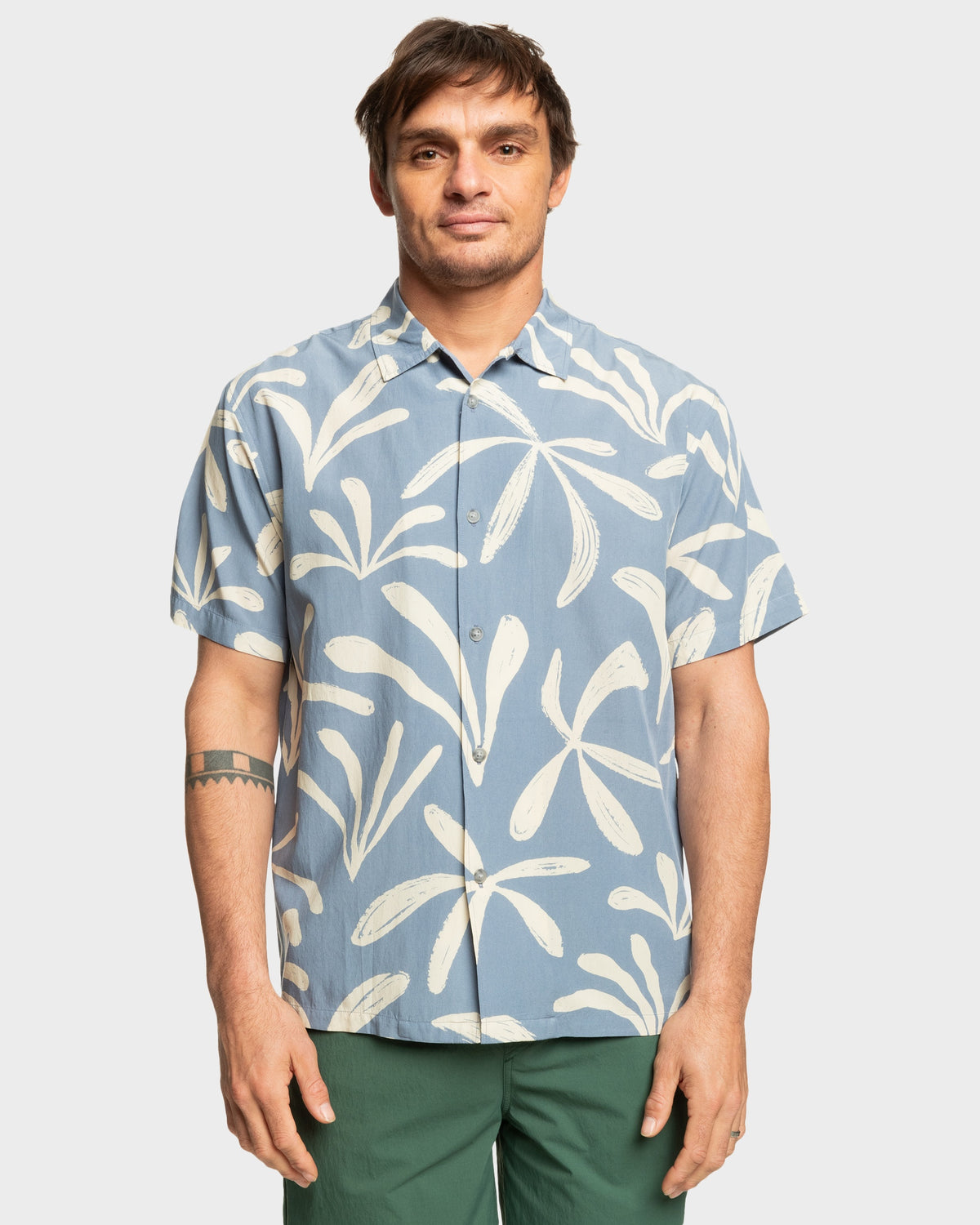 Mens Abstract Island Short Sleeve Shirt