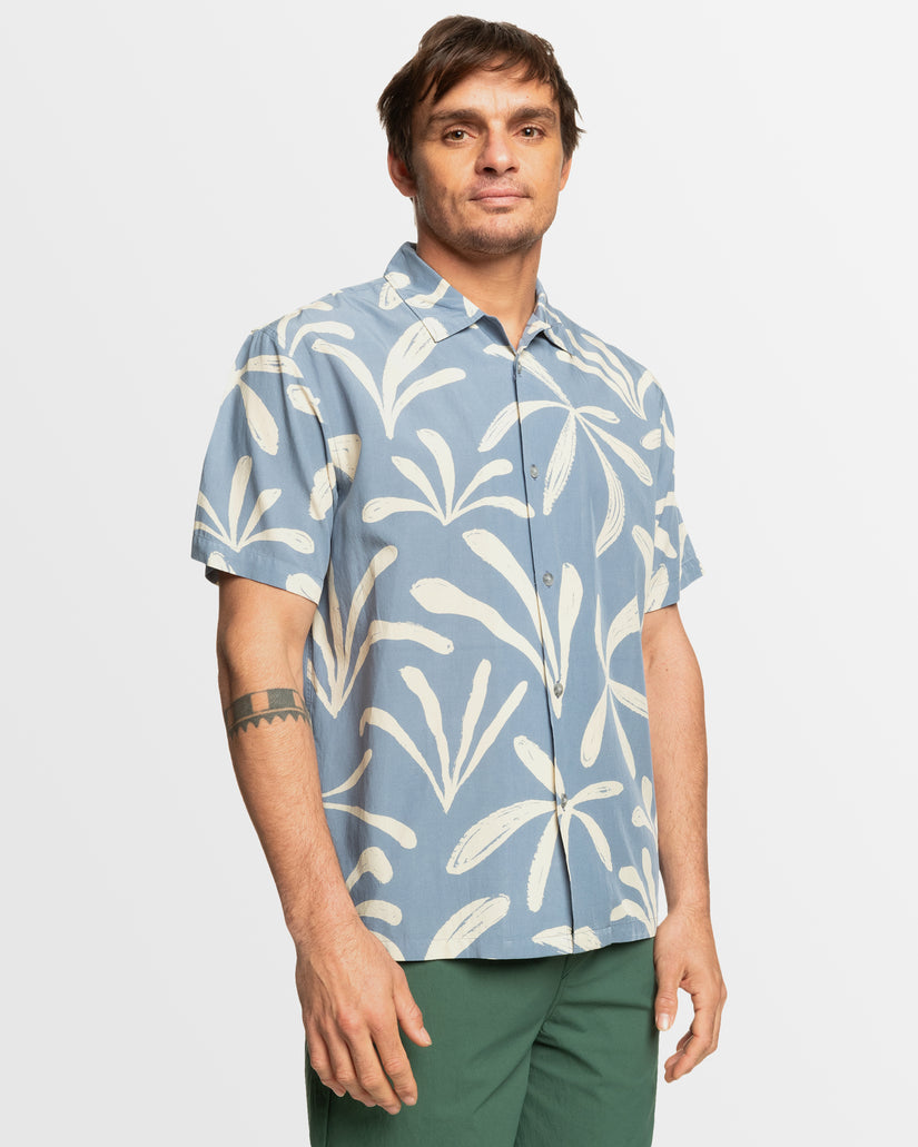 Mens Abstract Island Short Sleeve Shirt