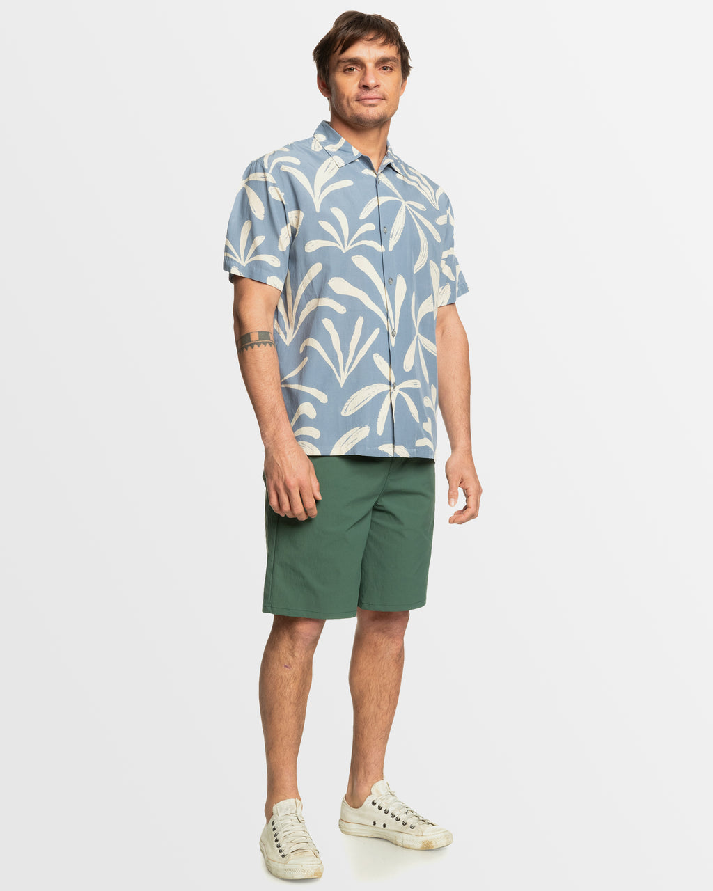Mens Abstract Island Short Sleeve Shirt