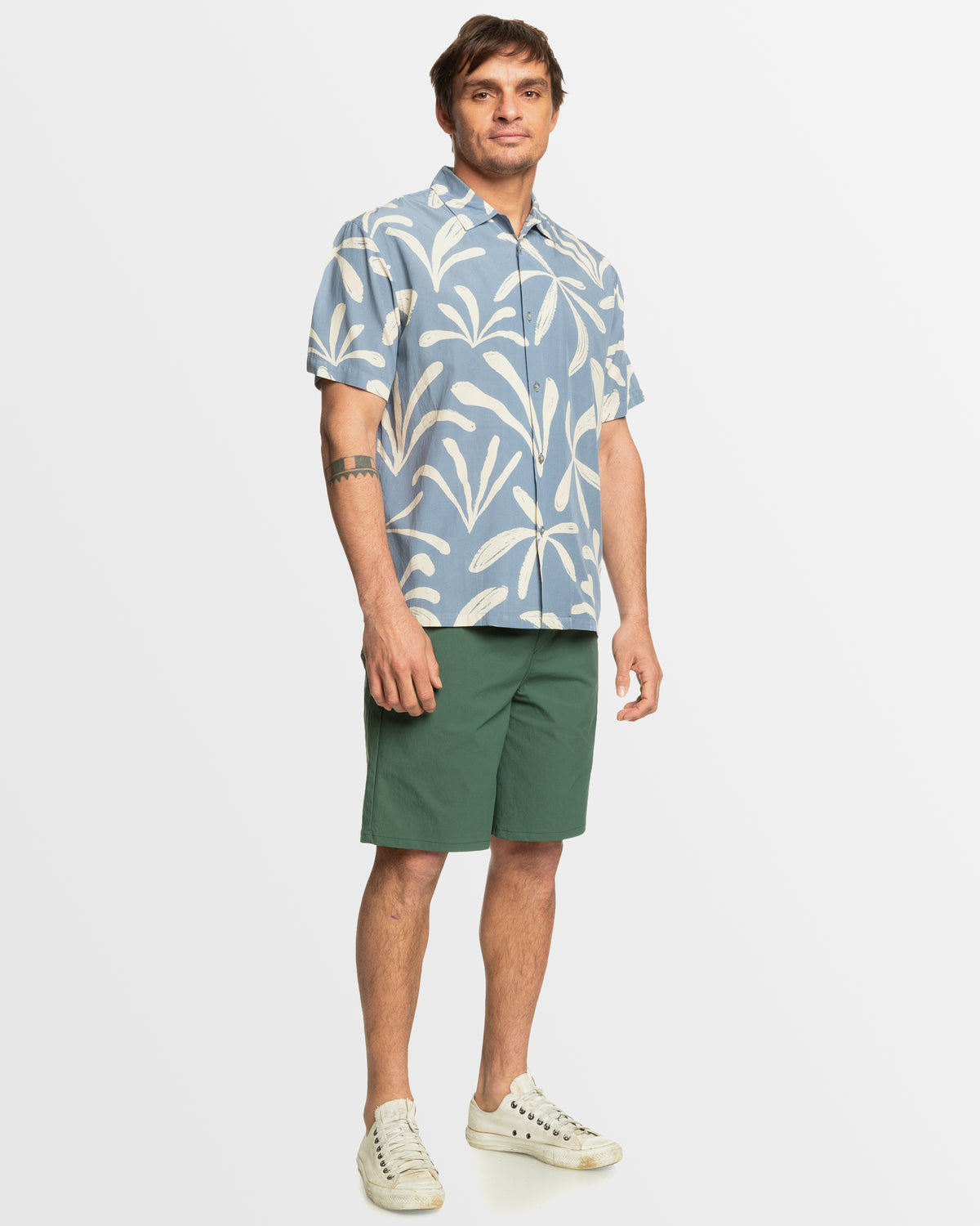 Mens Abstract Island Short Sleeve Shirt