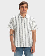 Mens Lunar Phases Casual Short Sleeve Shirt