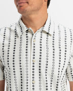 Mens Lunar Phases Casual Short Sleeve Shirt