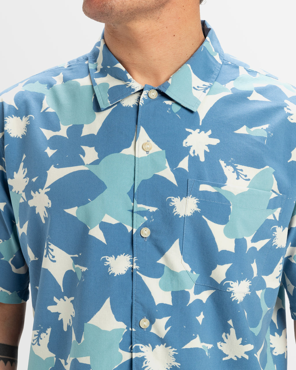 Mens Beach Club Casual Short Sleeve Shirt