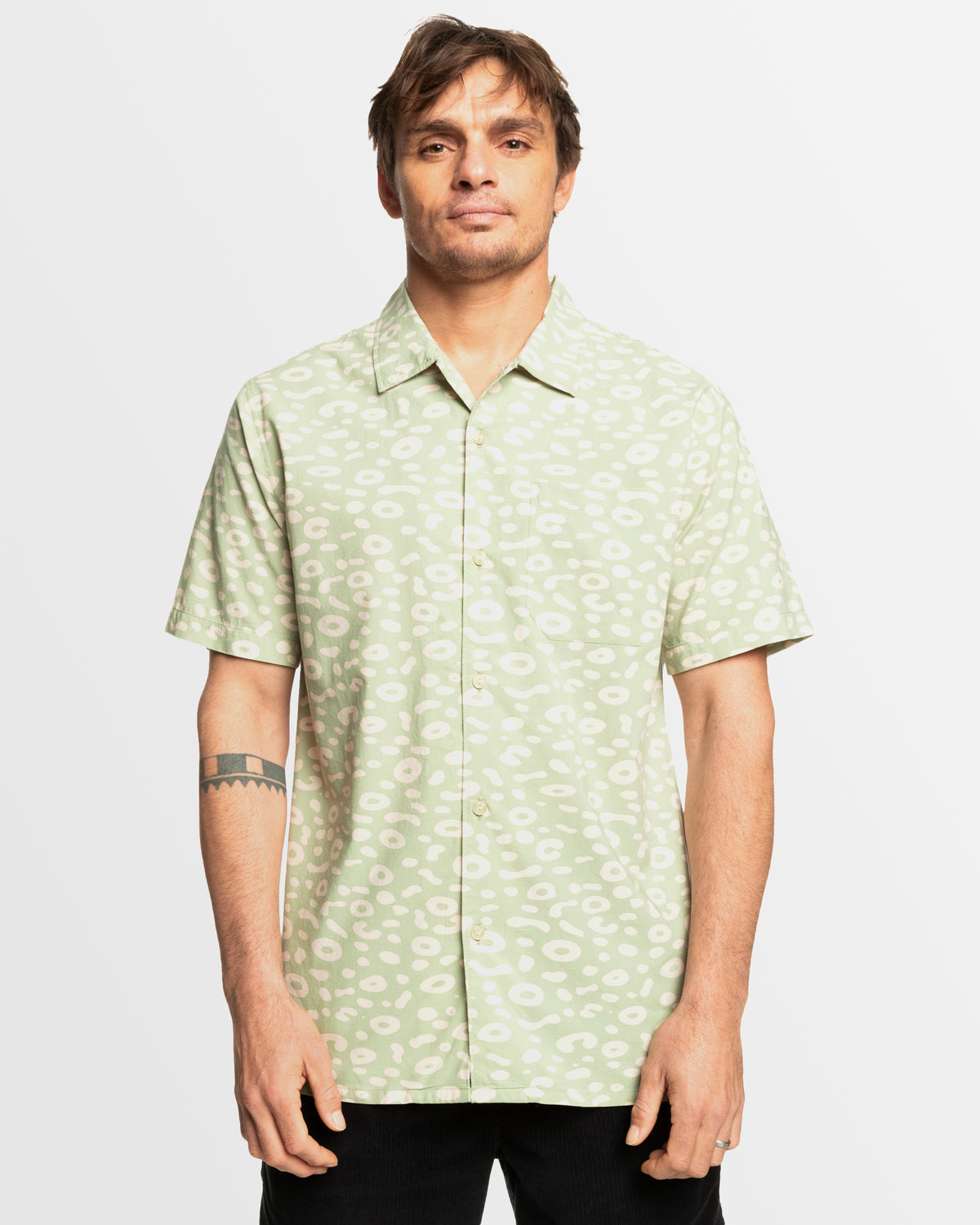 Mens Beach Club Casual Short Sleeve Shirt