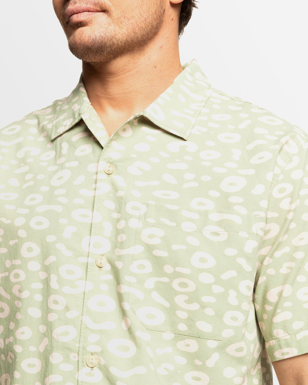 Mens Beach Club Casual Short Sleeve Shirt