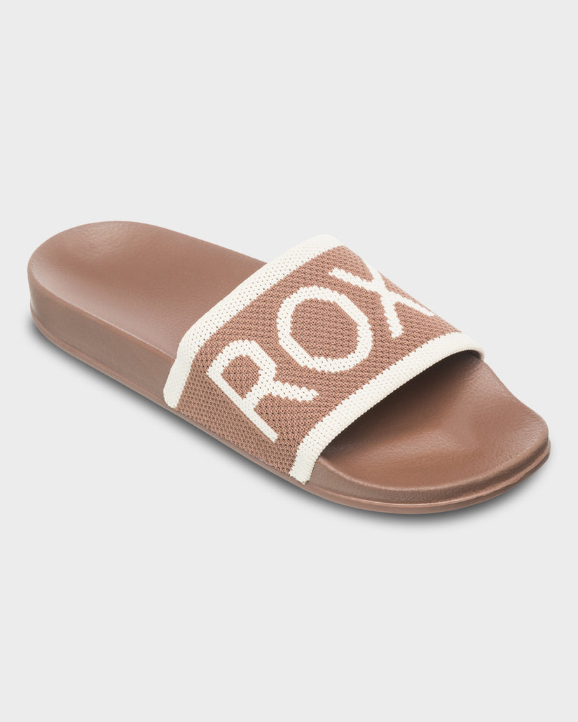 Womens Slippy Knit Slides
