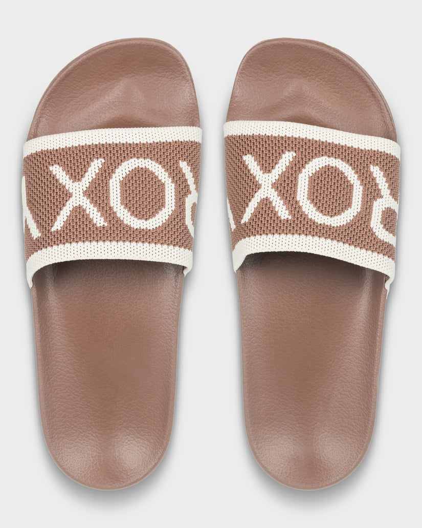 Womens Slippy Knit Slides