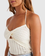Womens Venice Cropped Strap Tank Top