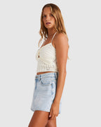 Womens Venice Cropped Strap Tank Top