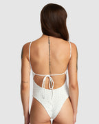 Womens Pointe Wide Rib Med French One Piece Swimsuit