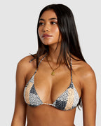 Womens Patchwork Slide Tri Bikini Top