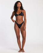 Womens Solid Triangle Crossback Bikini Top