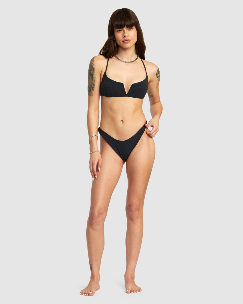 Womens Palm Grooves V Wire Crossback Bikini Top