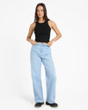 Womens Stoned BF High Rise Denim Jeans