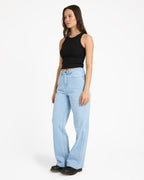 Womens Stoned BF High Rise Denim Jeans