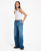 Womens Stoned BF Low Rise Denim Jeans