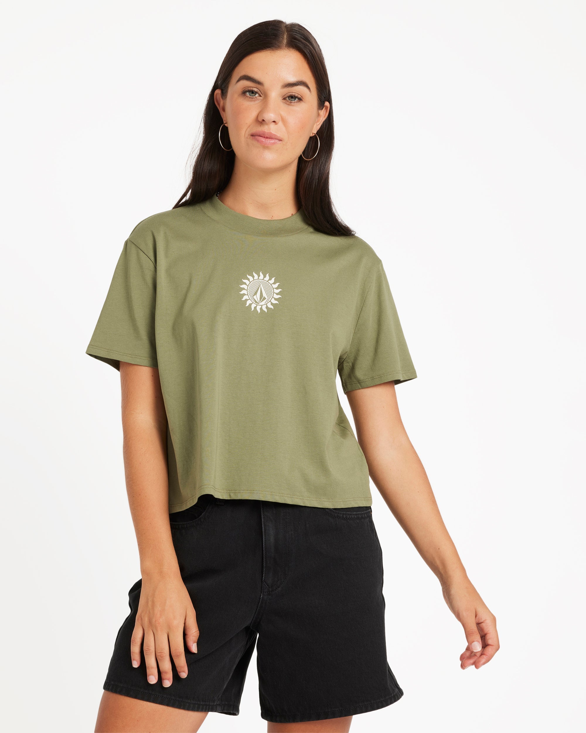Womens Dial Crop T-Shirt