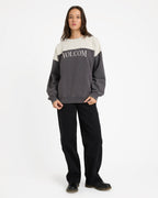 Womens Stone Blocked Crew Neck