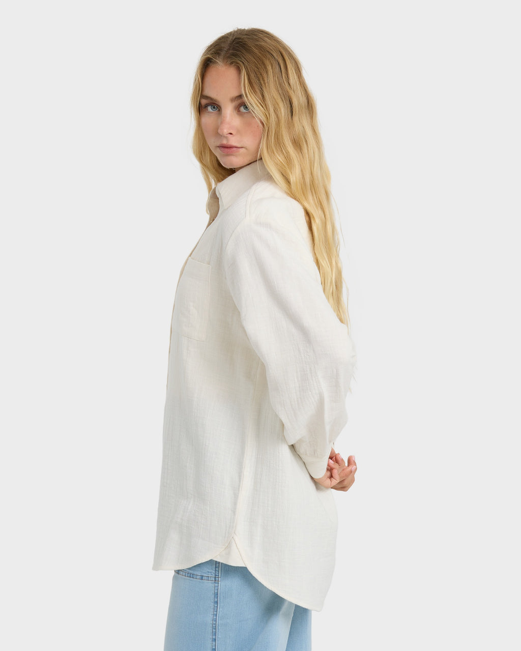 Womens Wanderer Long Sleeve Button-down Shirt