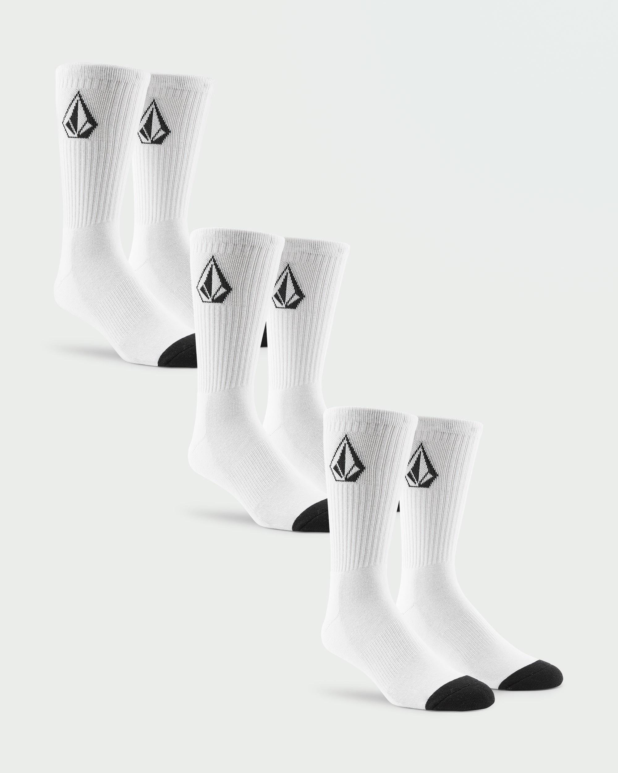 Mens Full Stone 3 Pack Crew Socks
