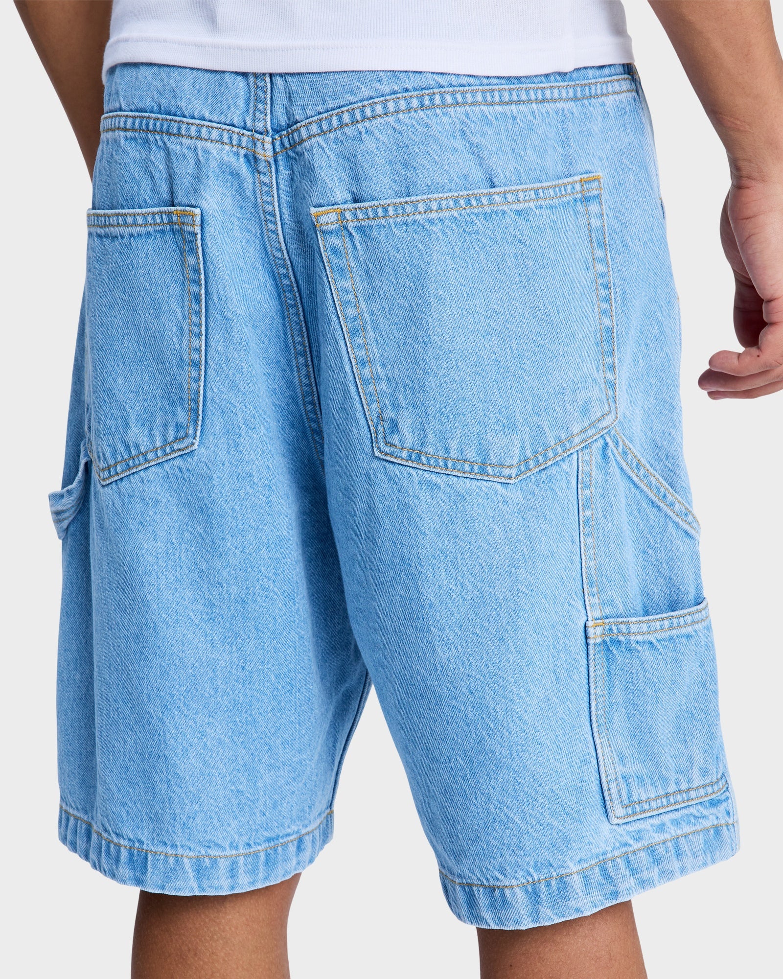 Mens Baggy Denim Carpenter Shorts