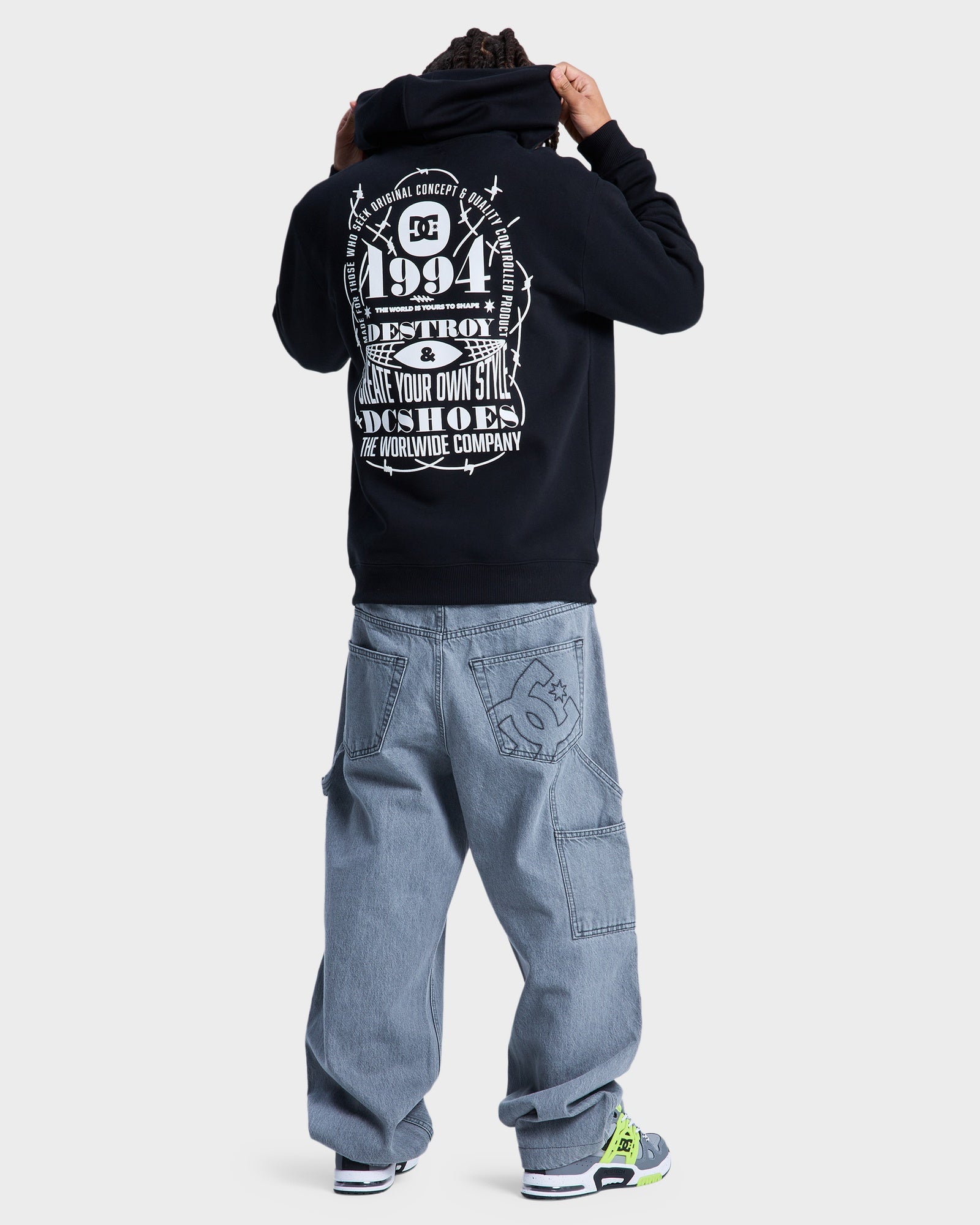 Mens Shaped Destroy Pullover Hoodie
