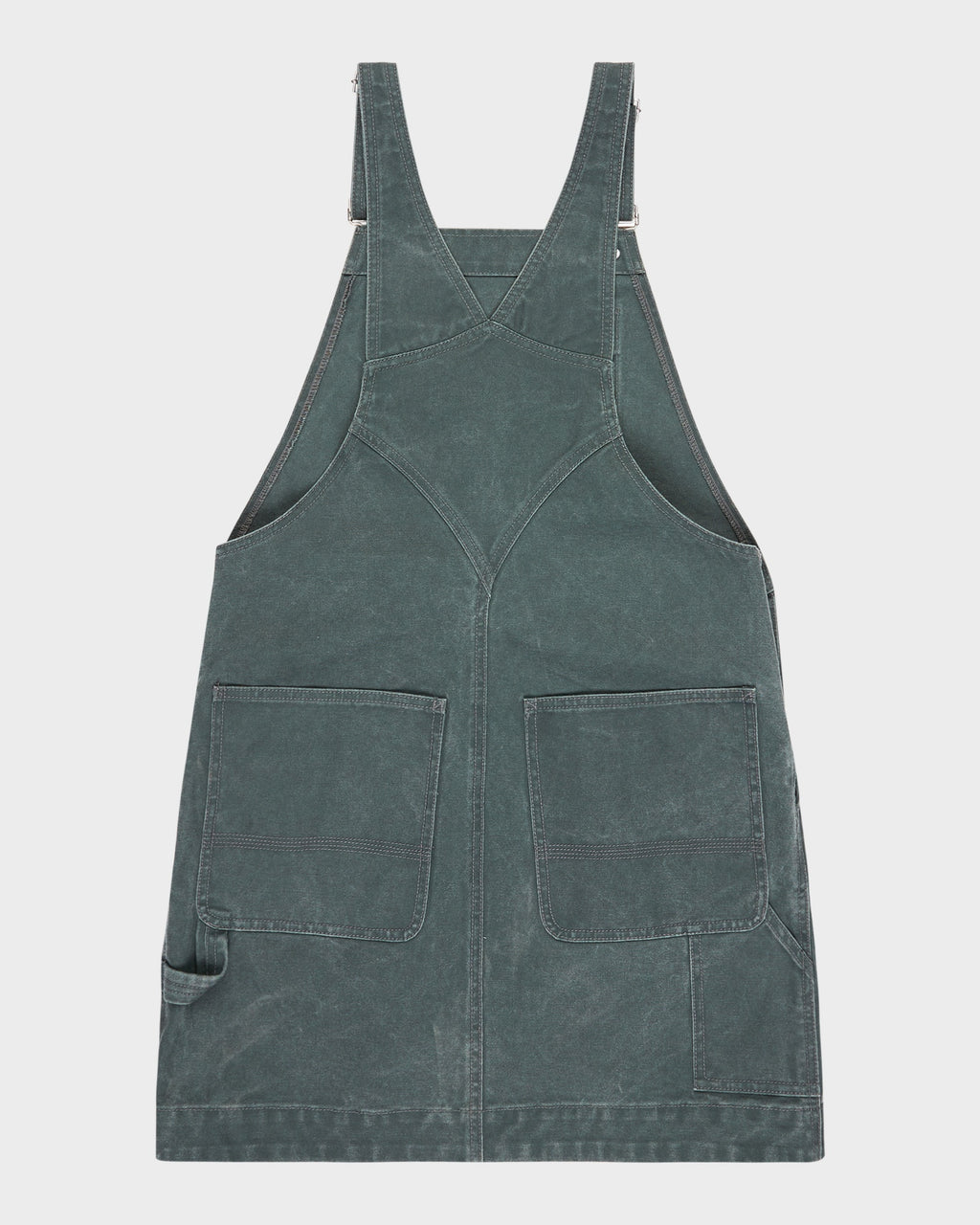 Womens Dungaree Canvas Mini Dress