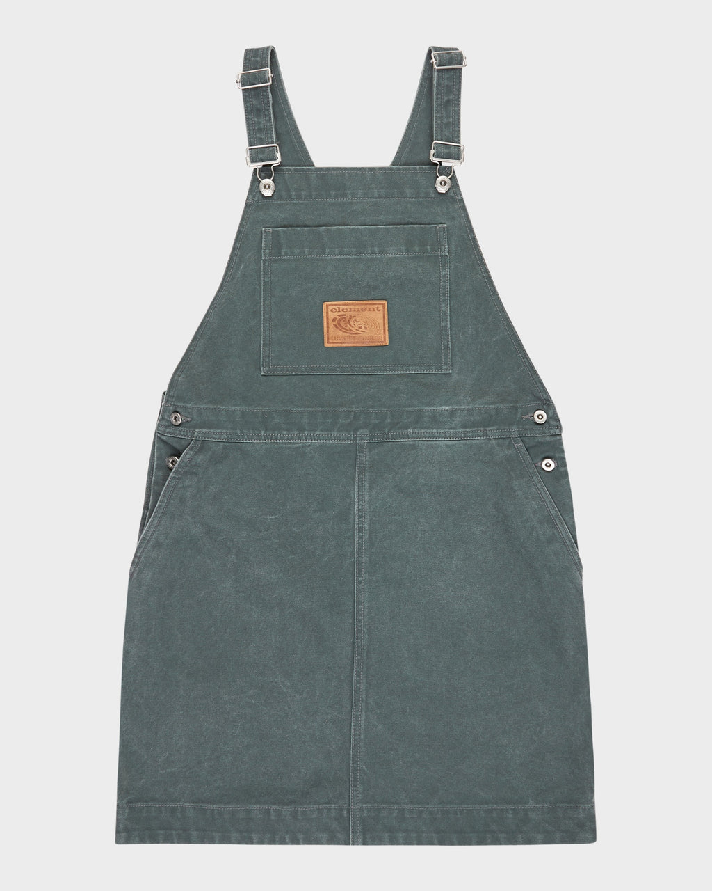 Womens Dungaree Canvas Mini Dress