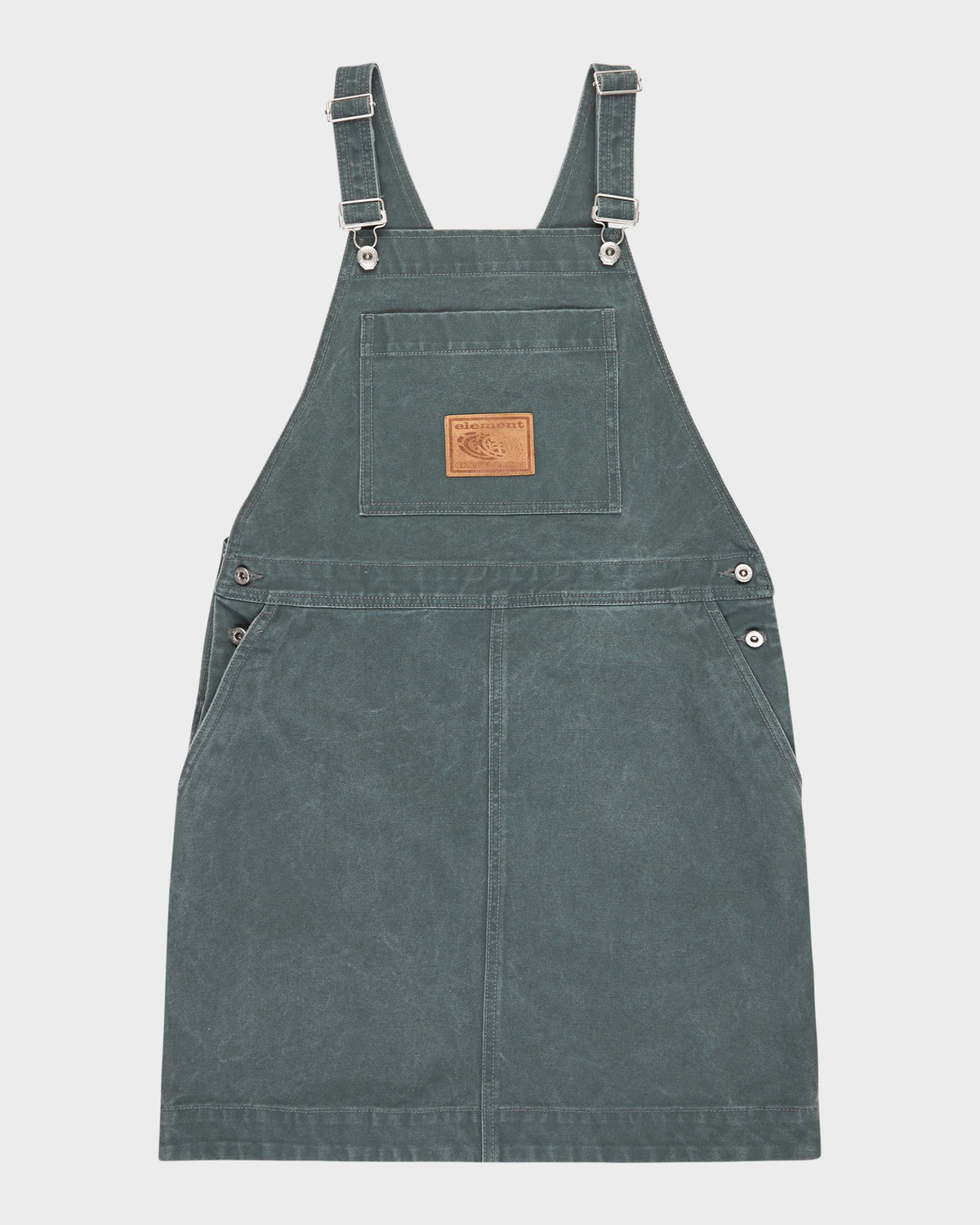 Womens Dungaree Canvas Mini Dress