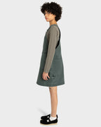 Womens Dungaree Canvas Mini Dress