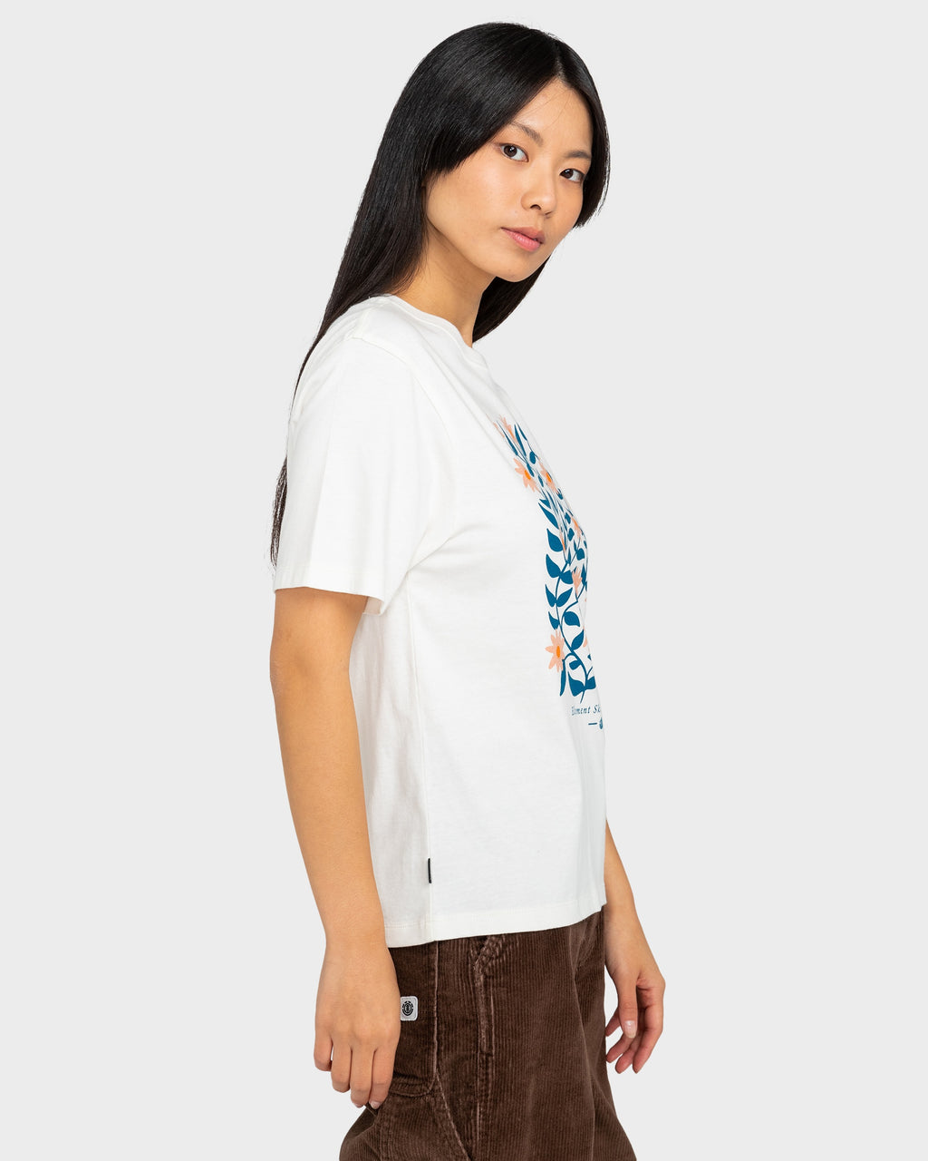 Womens Flowers Short Sleeve T-Shirt