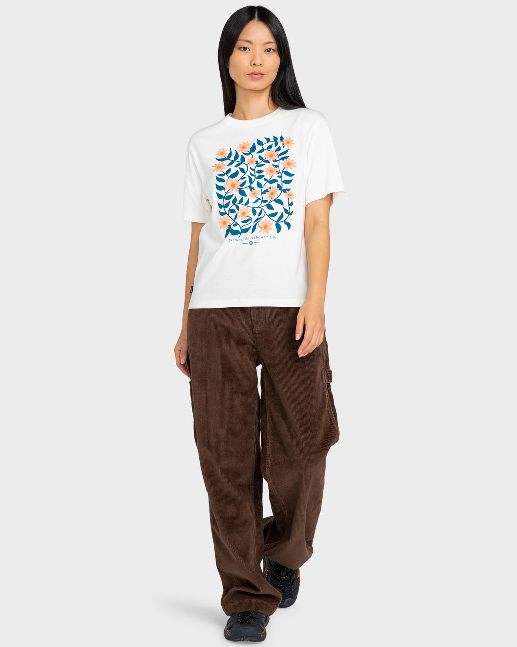 Womens Flowers Short Sleeve T-Shirt