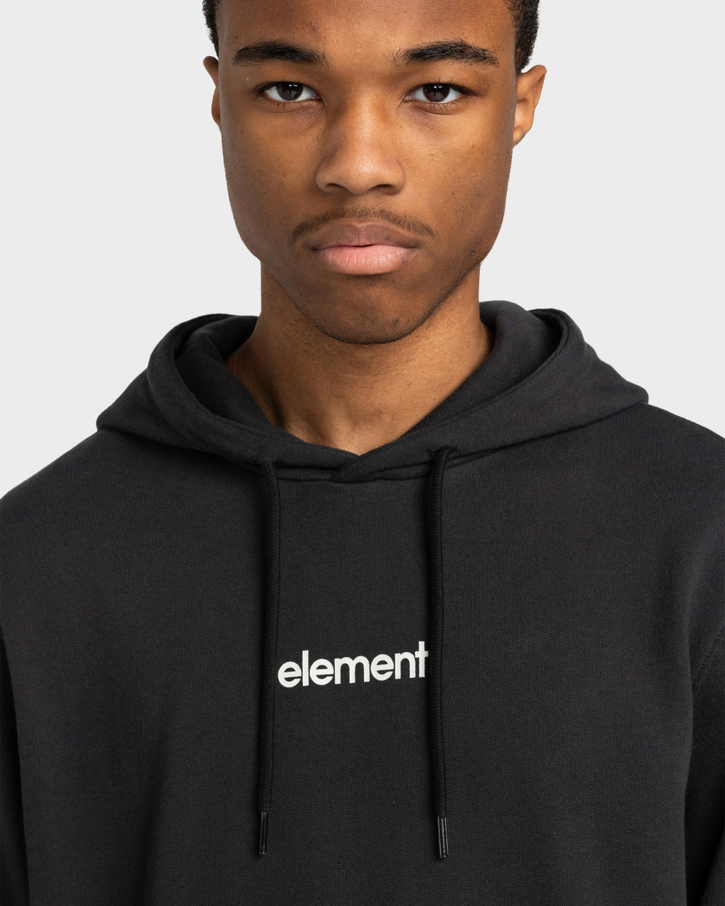 Mens Simple Logo Pullover Hoodie
