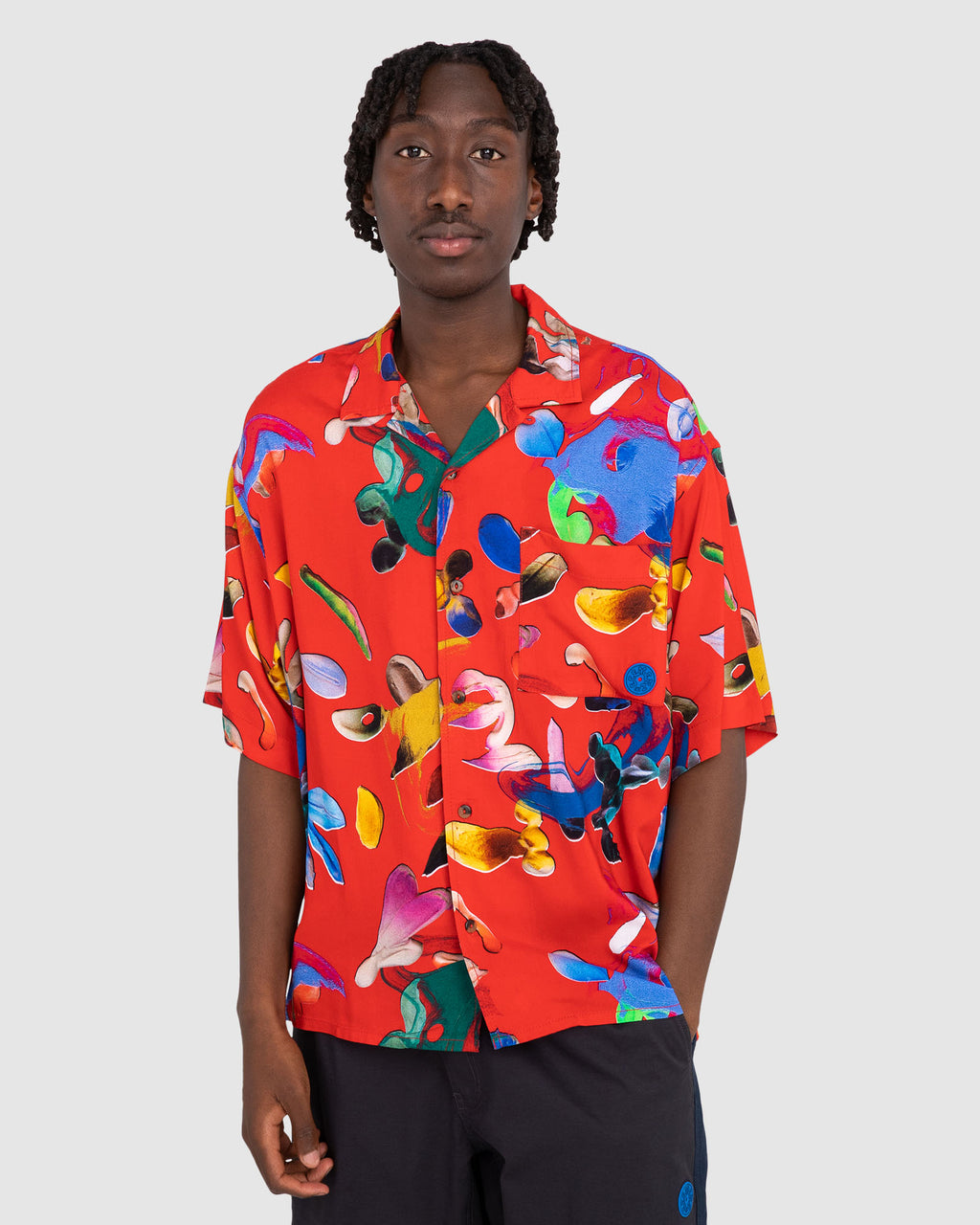 Mens Resort Blochold Short Sleeve Shirt