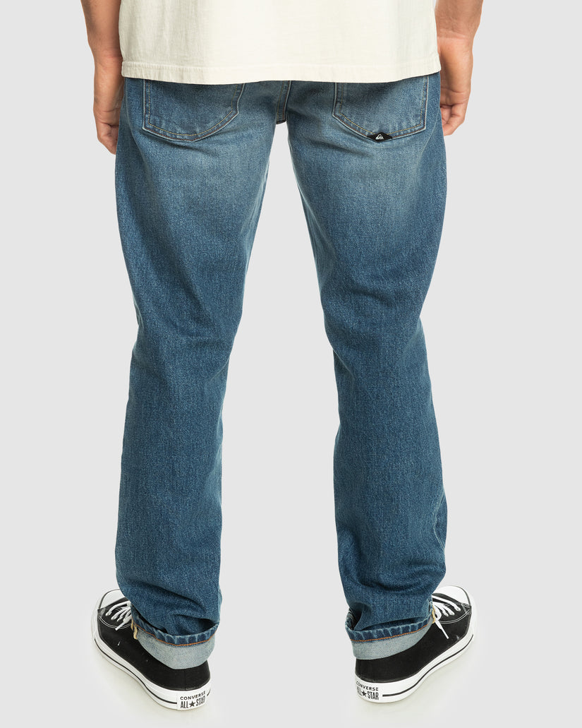 Mens Modern Wave Aged Straight Fit Jeans