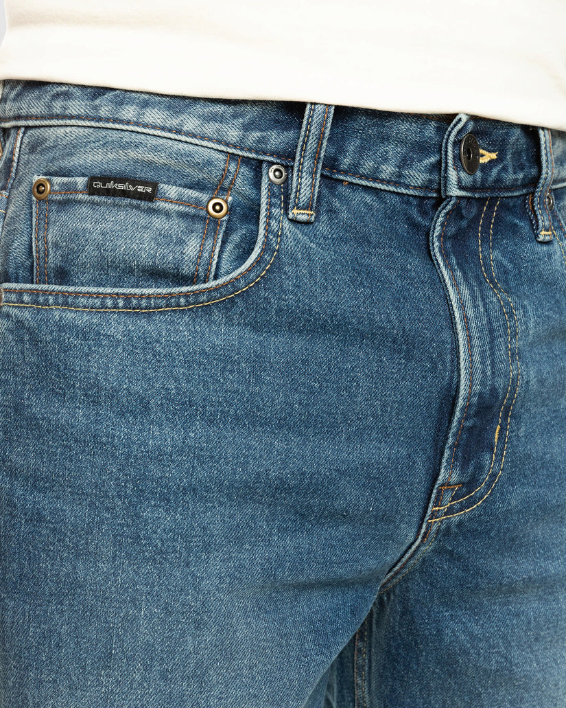 Mens Modern Wave Aged Straight Fit Jeans