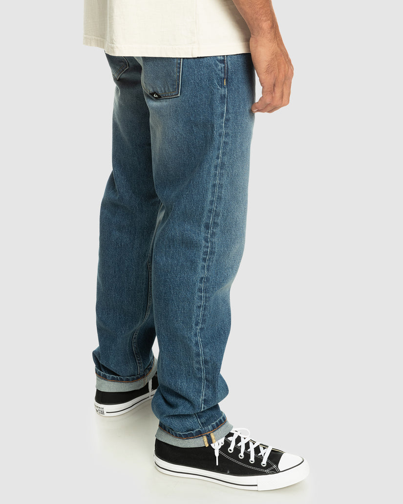 Mens Modern Wave Aged Straight Fit Jeans