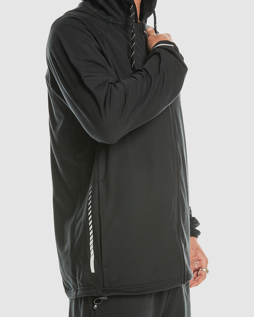 Mens Knit Training Technical Zip Up Hoodie