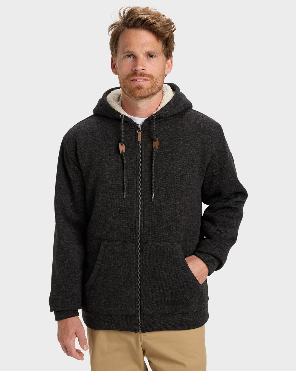Mens Keller Sherpa Zip Up Hoodie