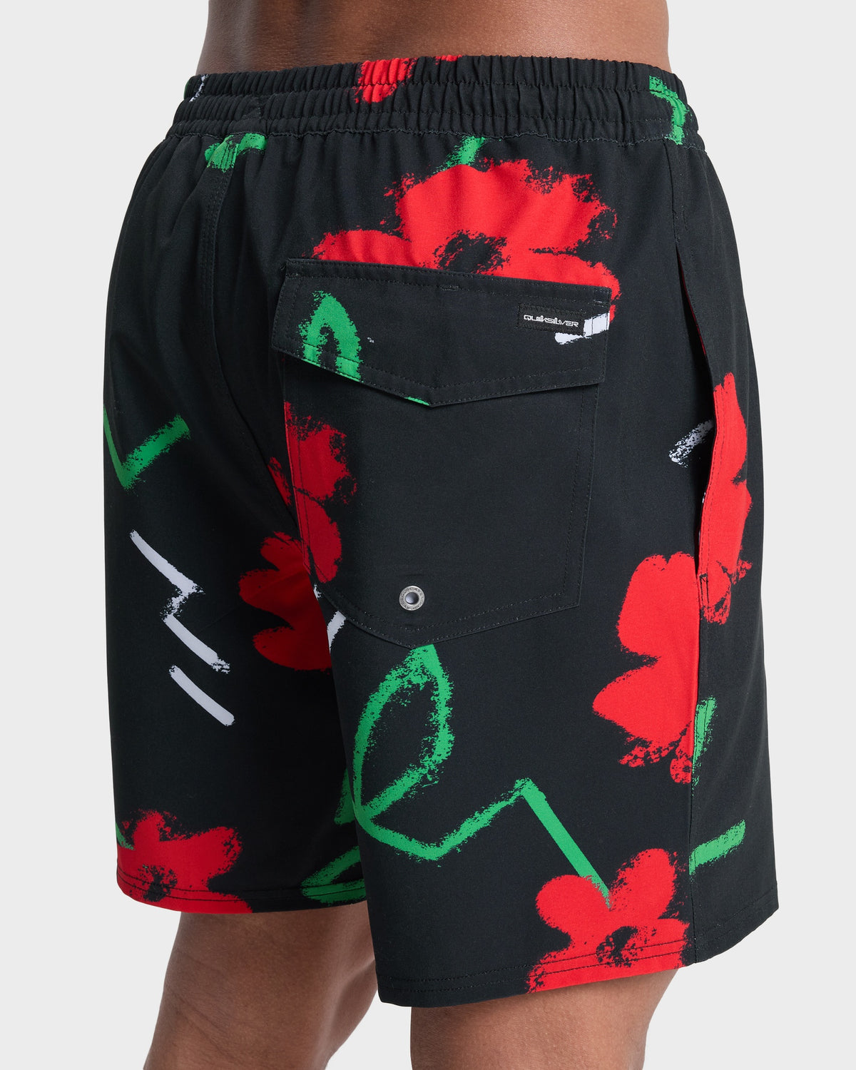 Mens Stretch Printed Volley 17" Swim Shorts